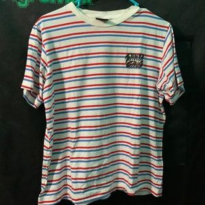 Santa Cruz Skateboards Striped T shirt